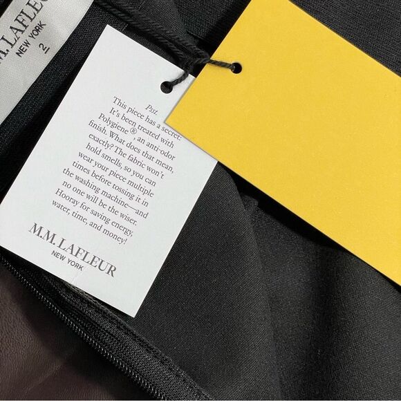 NWT M.M. Lafleur The Whitney Brown Vegan Faux Leather A-Line Mini Skirt Size 2 - Picture 7 of 10